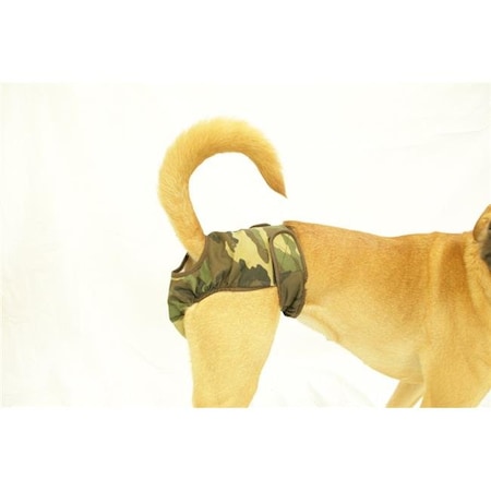 Seasonals 41118CMF Washable Female Dog Diaper; Camo - Fits Queen